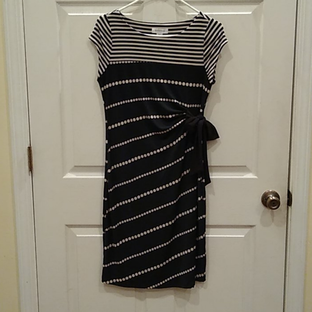 Motherhood Maternity Summer Dress Black Tan Size S